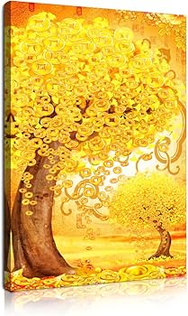 (絵画)金の成る木 Amazon | 金のなる木絵画中国の伝統的な芸術の絵画 のシルクスコール